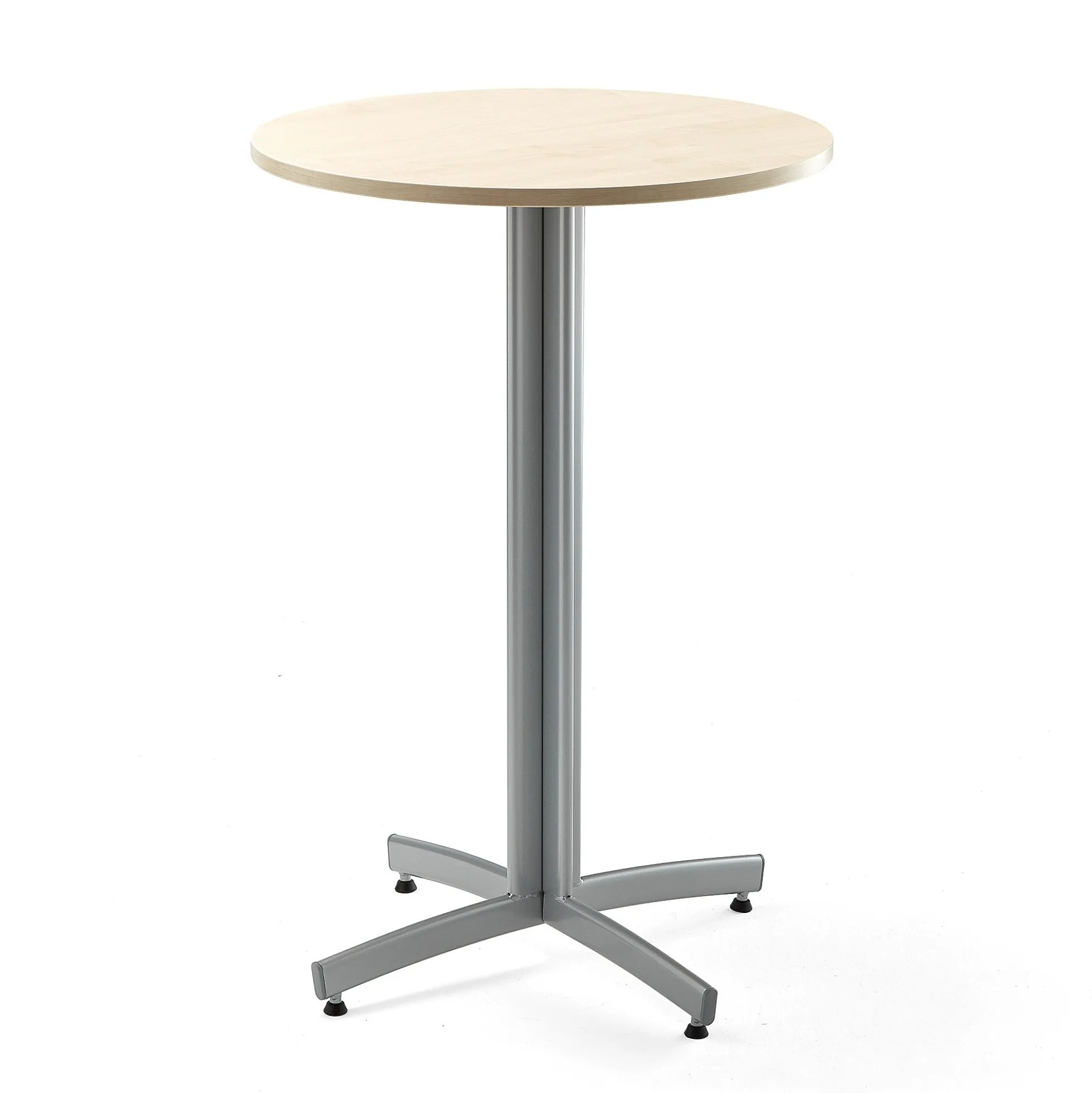 Baaripöytä SANNA Ø700x1050 mm, silver/koivu