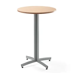Baaripöytä SANNA Ø700x1050 mm, silver/pyökki