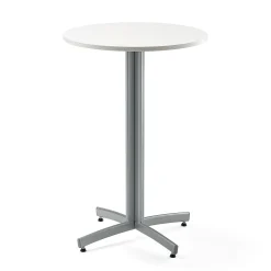 Baaripöytä SANNA Ø700x1050 mm, silver/valkoinen