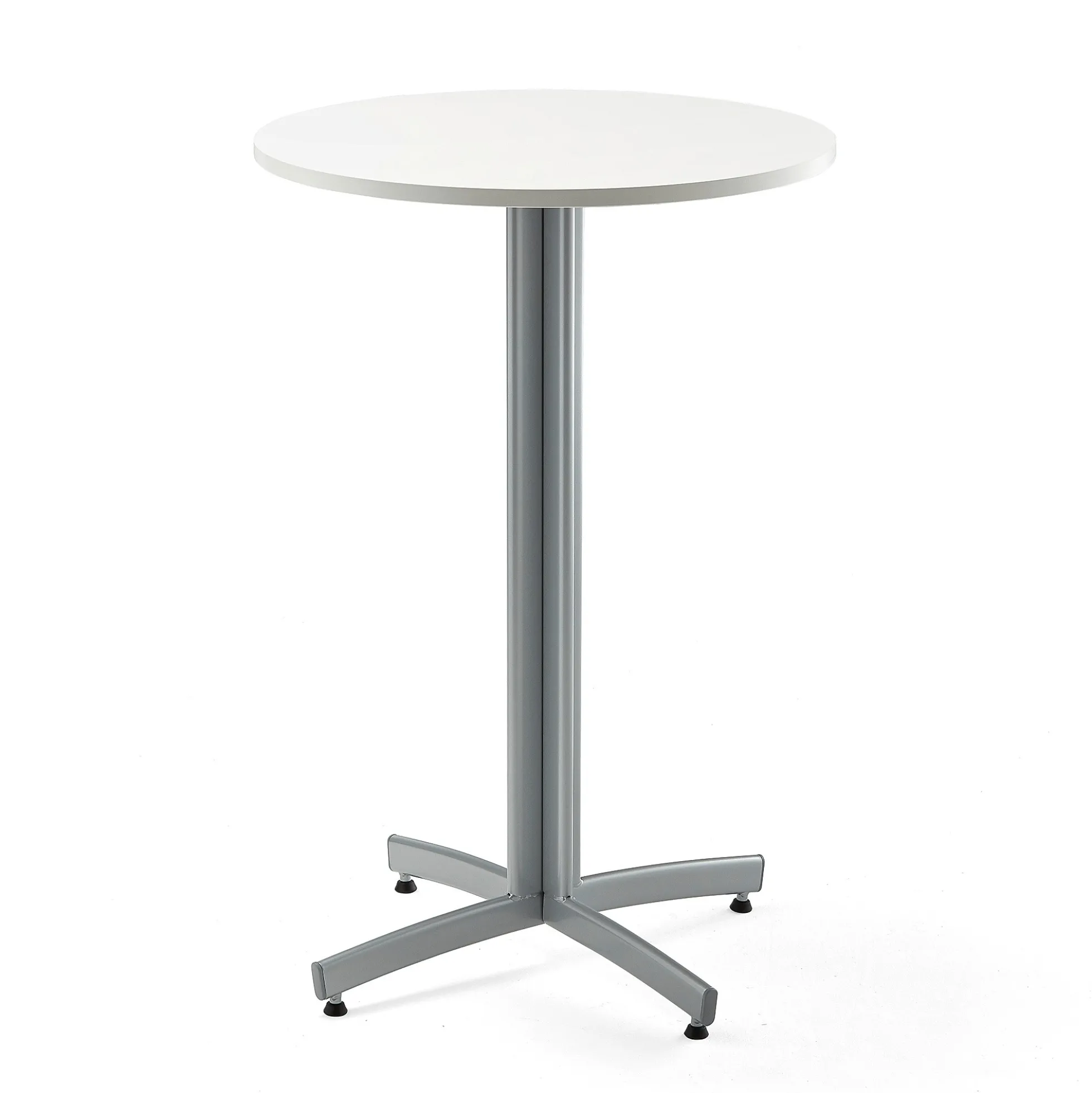 Baaripöytä SANNA Ø700x1050 mm, silver/valkoinen