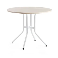 Baaripöytä VARIOUS Ø1100x900 mm, valkoinen, koivu