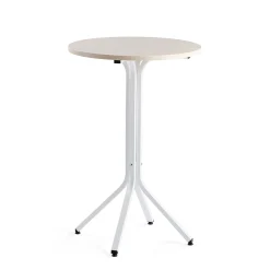 Baaripöytä VARIOUS Ø700x1050 mm, valkoinen, koivu