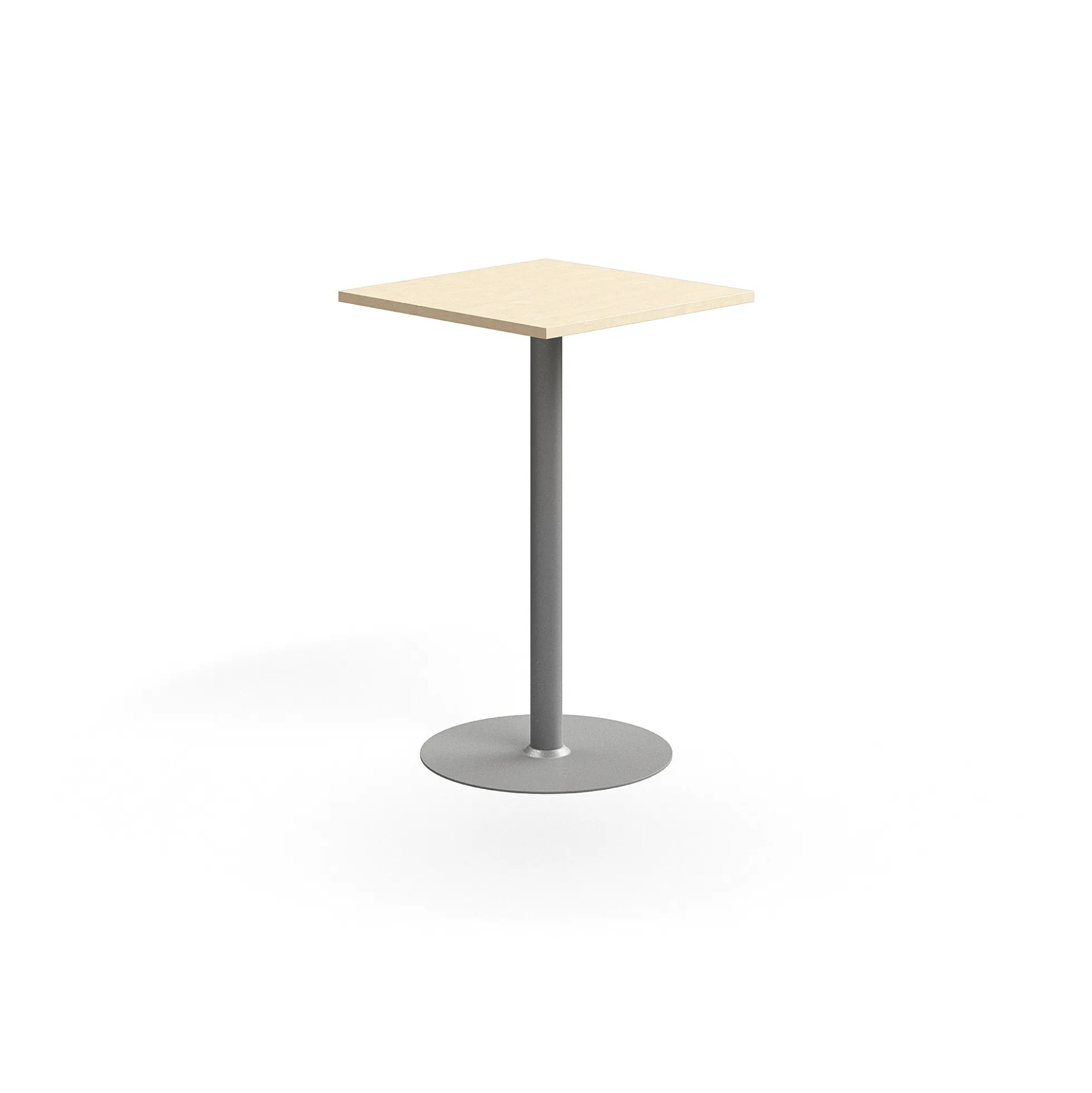 Baaripöytä VERTICUS 700x700x1100 mm, koivu/hopea