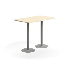 Baaripöytä VERTICUS 1400x800x1100 mm, koivu/hopea