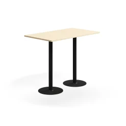 Baaripöytä VERTICUS 1400x800x1100 mm, koivu/musta