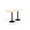 Baaripöytä VERTICUS 1400x800x900 mm, koivu/musta