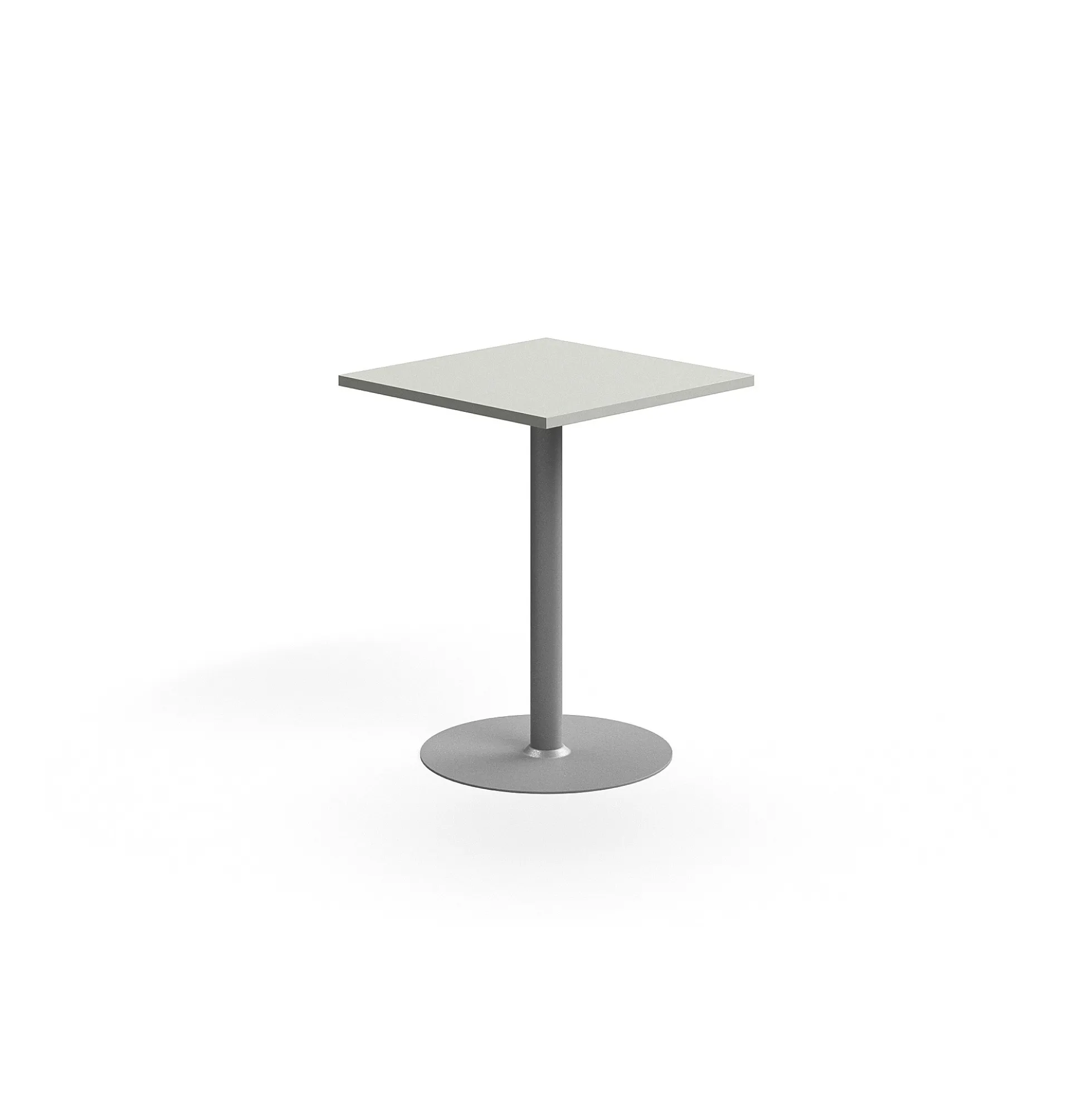Baaripöytä VERTICUS 700x700x900 mm, vaaleanharmaa/hopea