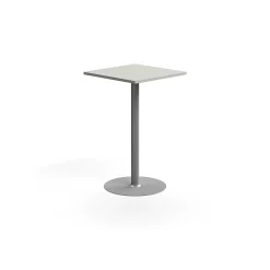 Baaripöytä VERTICUS 700x700x1100 mm, vaaleanharmaa/hopea