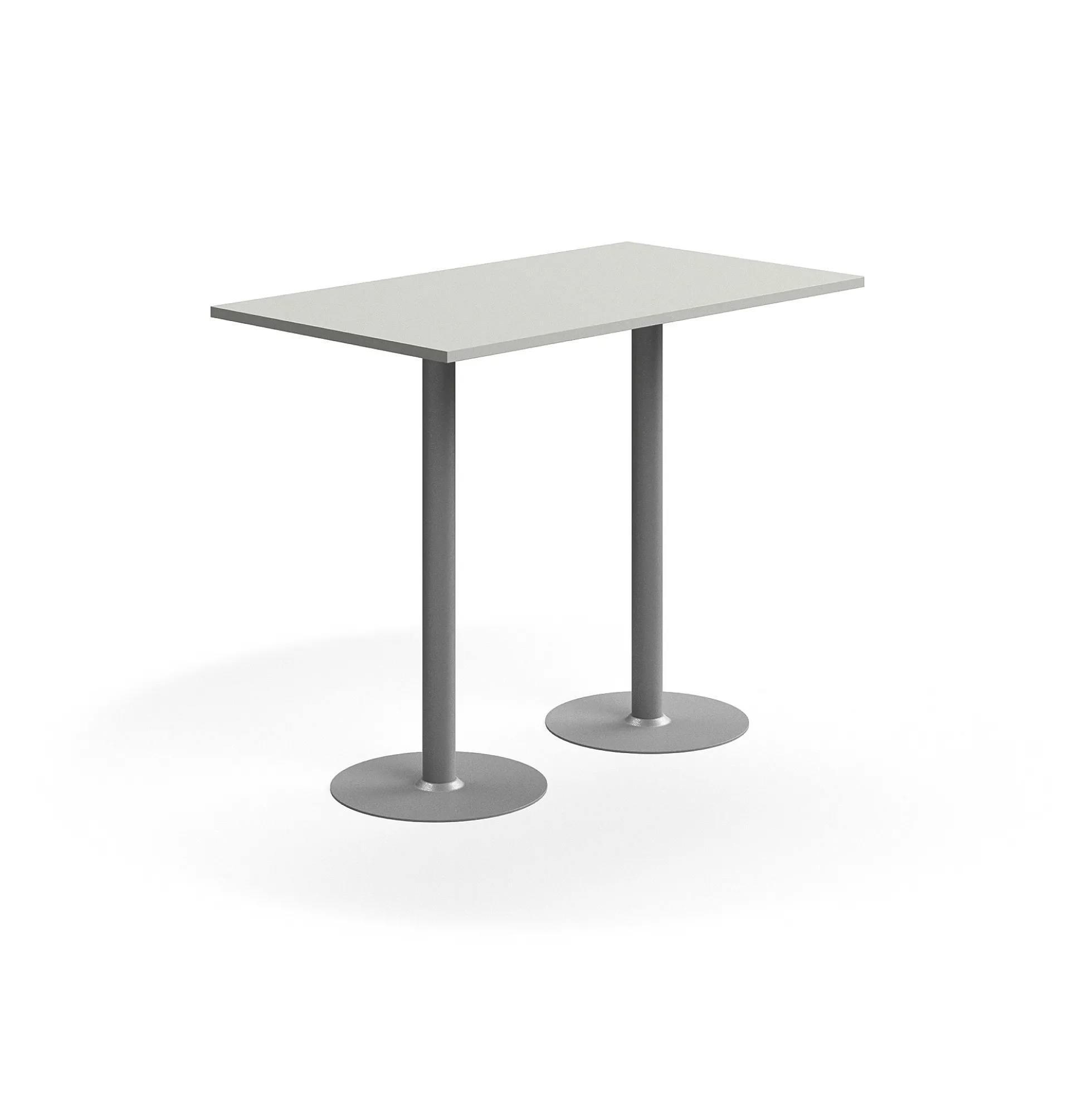 Baaripöytä VERTICUS 1400x800x1100 mm, vaaleanharmaa/hopea