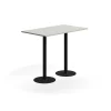 Baaripöytä VERTICUS 1400x800x1100 mm, vaaleanharmaa/musta