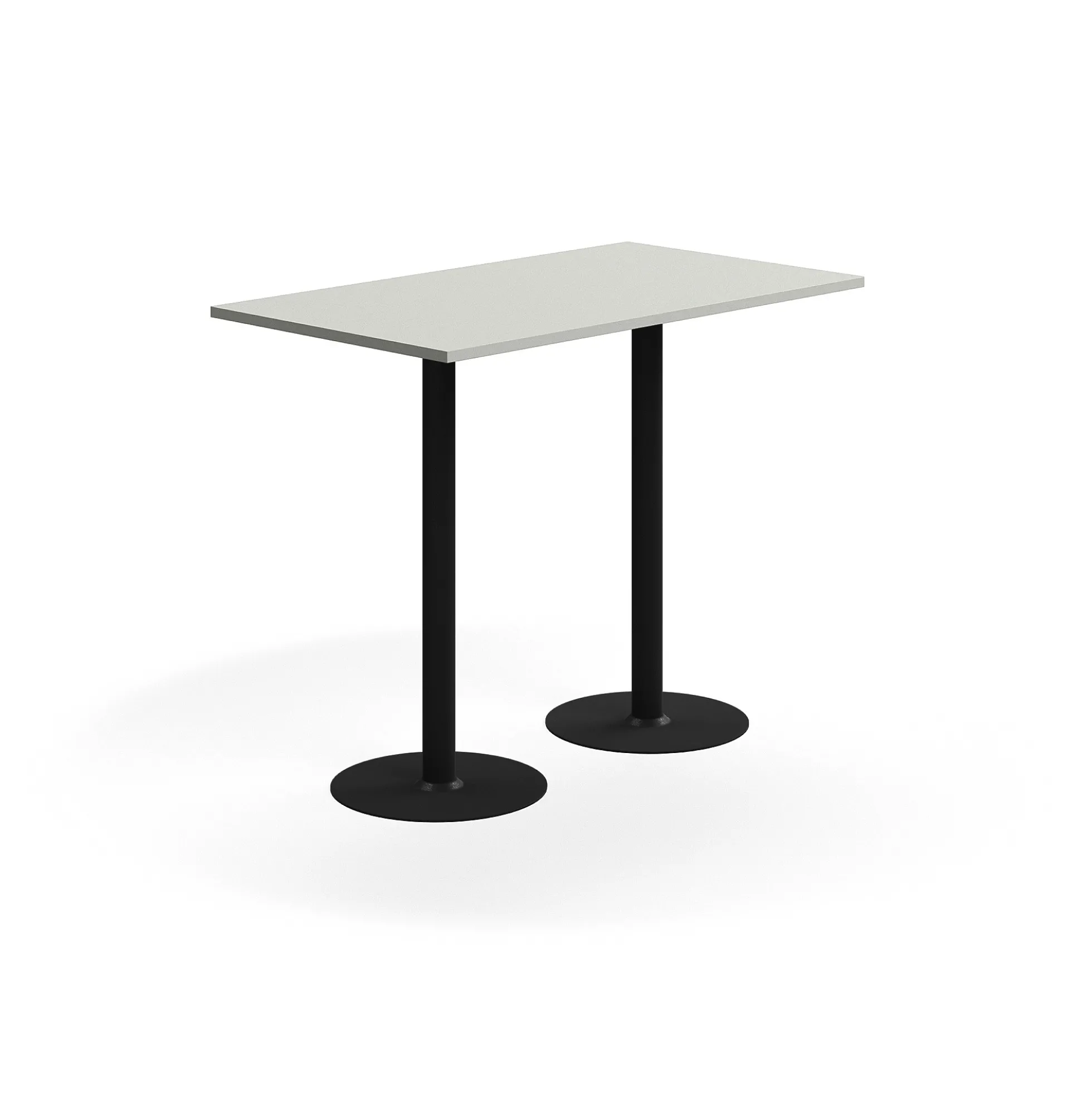 Baaripöytä VERTICUS 1400x800x1100 mm, vaaleanharmaa/musta