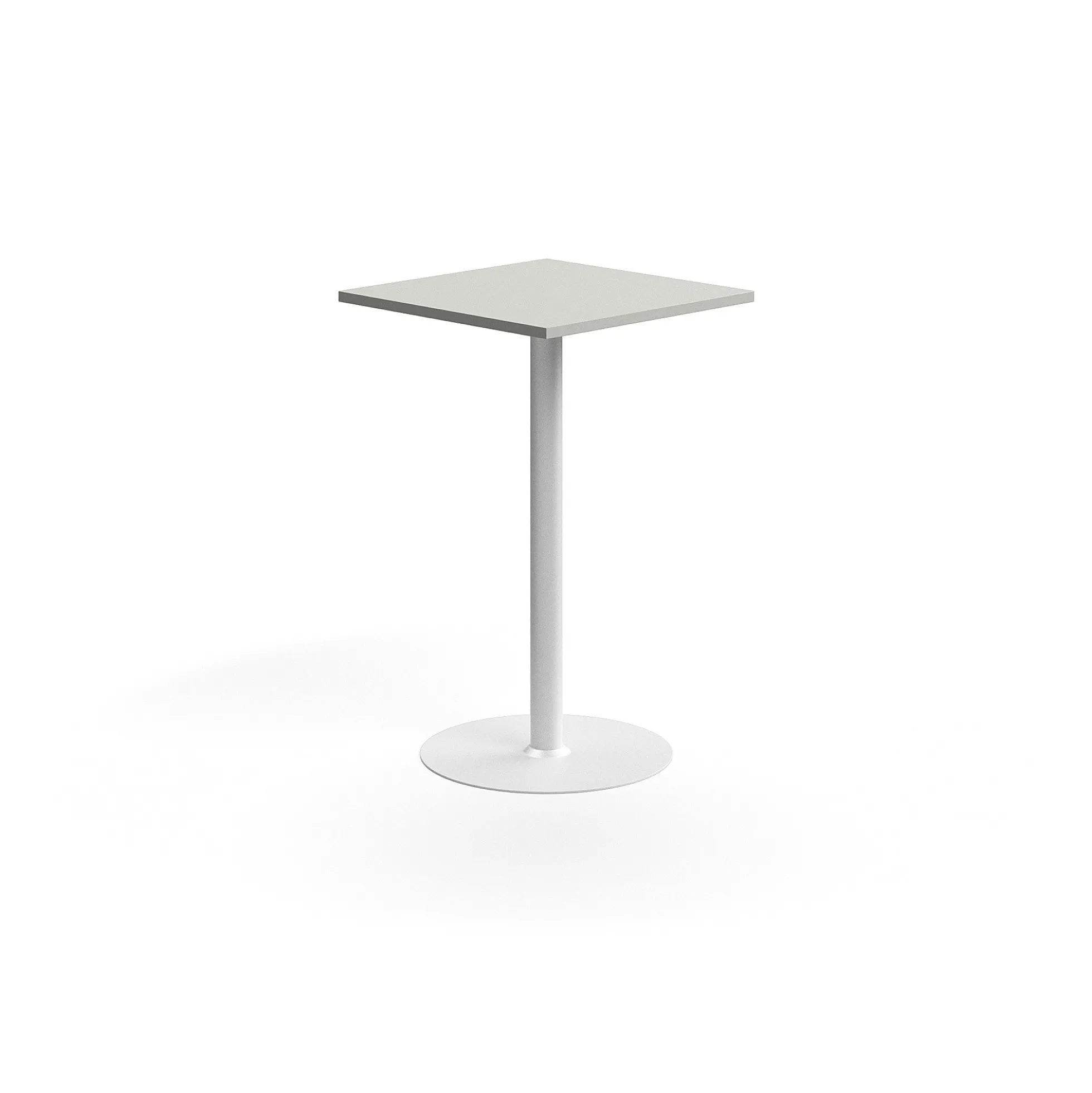 Baaripöytä VERTICUS 700x700x1100 mm, vaaleanharmaa/valkoinen