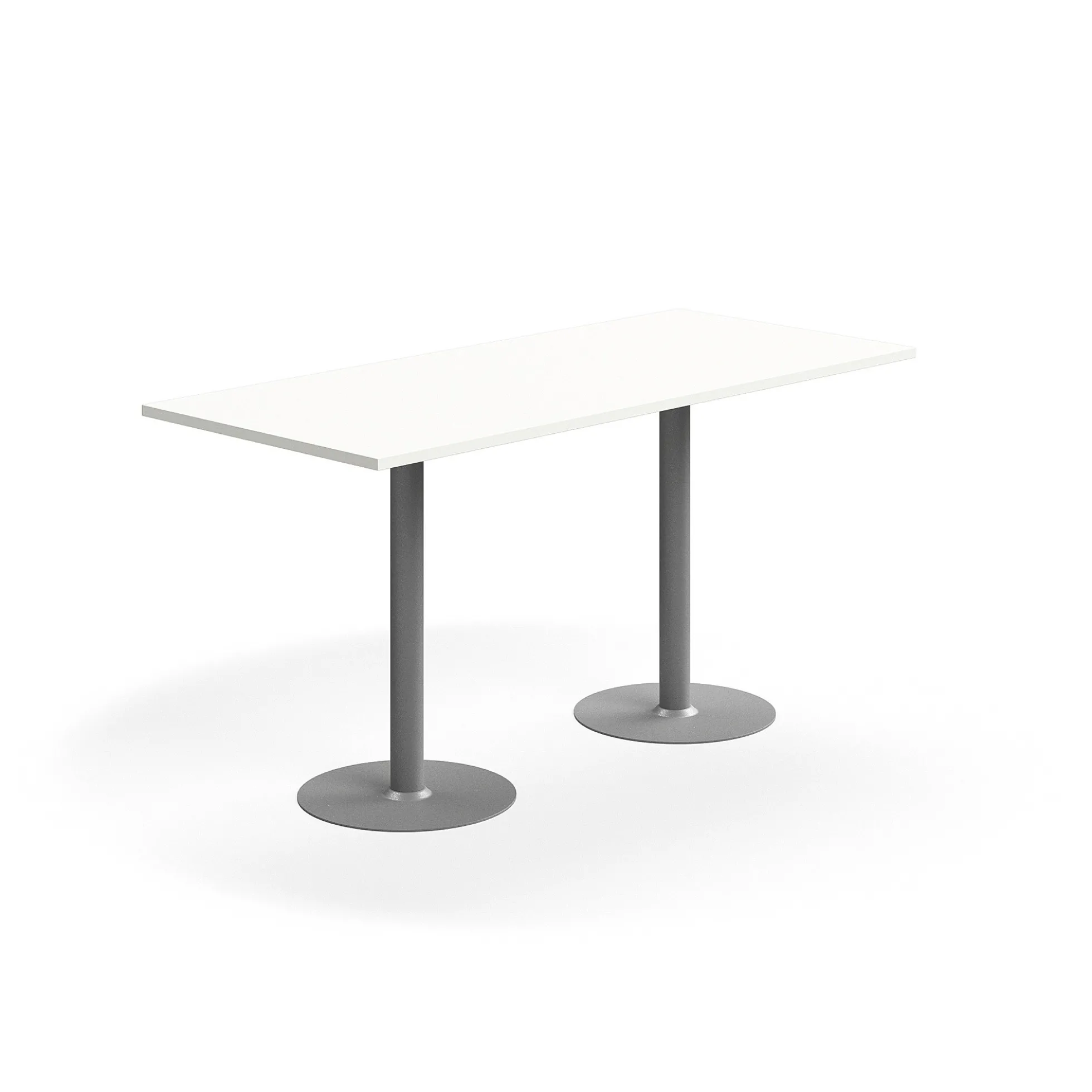 Baaripöytä VERTICUS 1800x800x900 mm, valkoinen/hopea