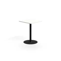 Baaripöytä VERTICUS 700x700x900 mm, valkoinen/musta