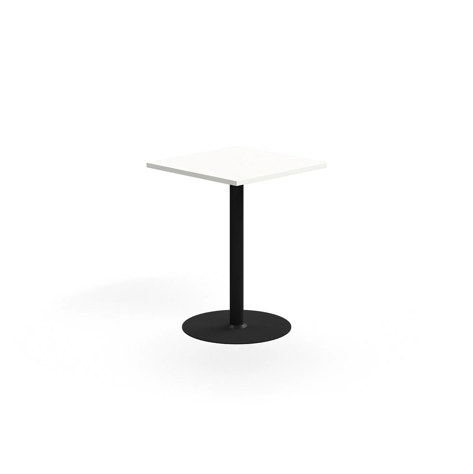 Baaripöytä VERTICUS 700x700x900 mm, valkoinen/musta
