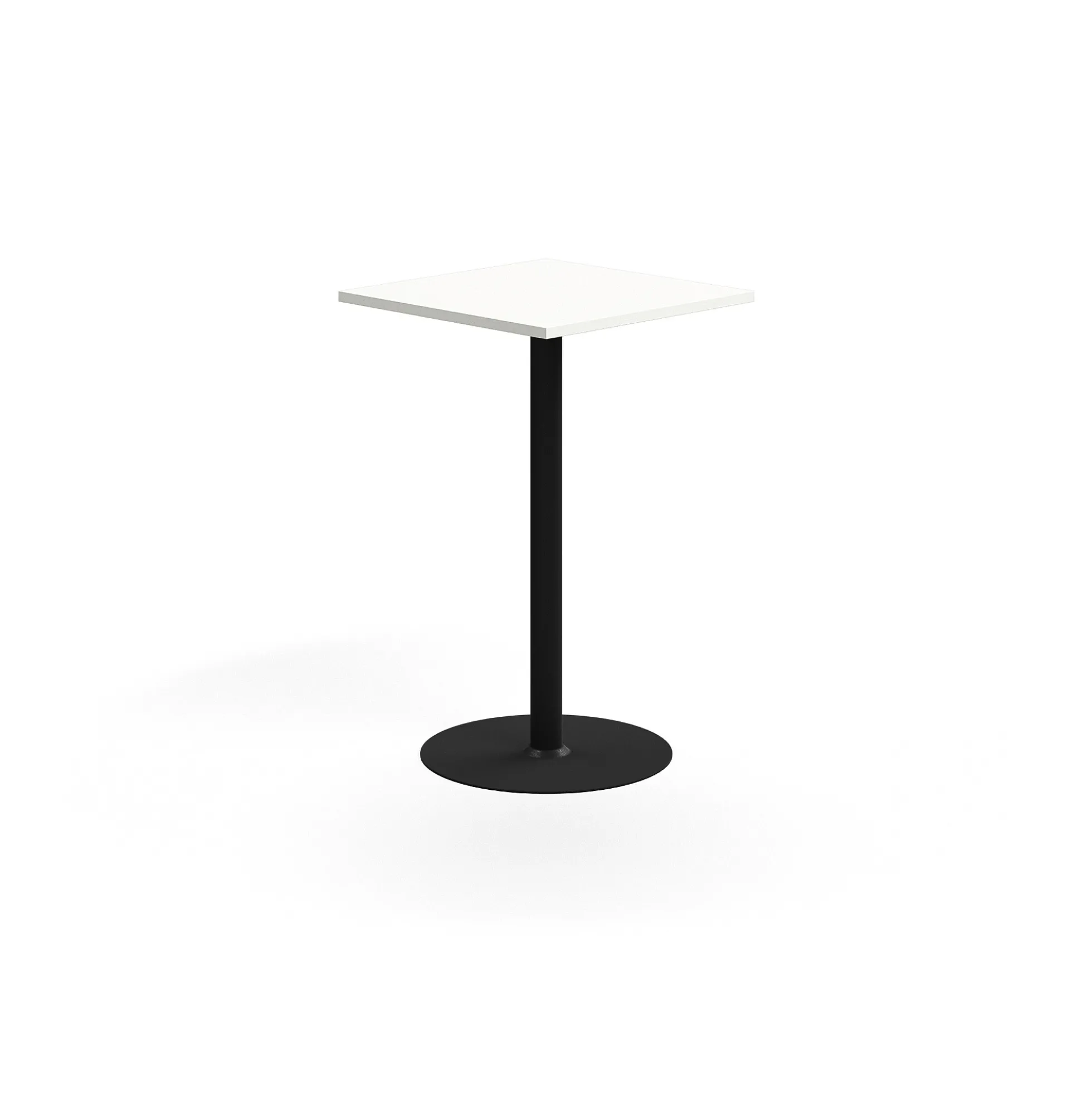 Baaripöytä VERTICUS 700x700x1100 mm, valkoinen/musta