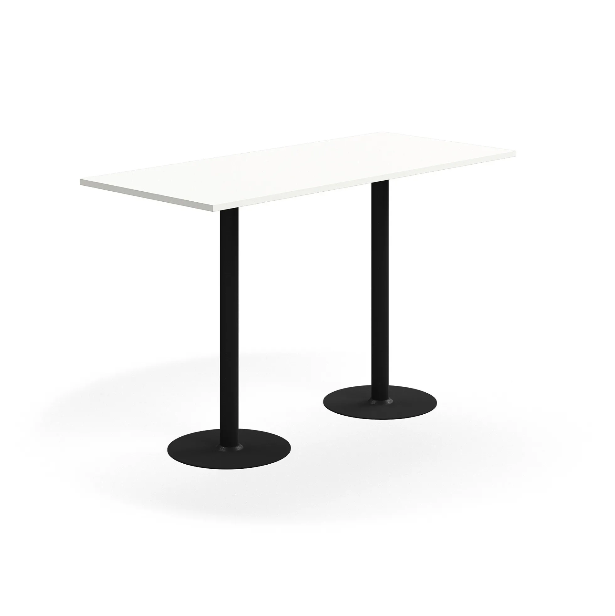 Baaripöytä VERTICUS 1800x800x1100 mm, valkoinen/musta
