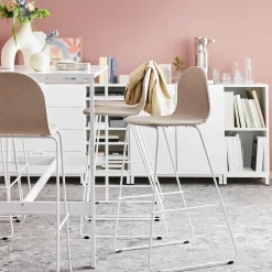 Baarituoli GANDER O-malli, istuimen korkeus: 790 mm, kangas, beige