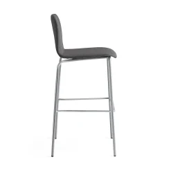Baarituoli LABELL Istuinkorkeus 765 mm, hopea/ruskea