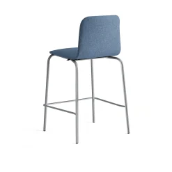 Baarituoli LABELL Istuinkorkeus 650 mm, hopea/sininen