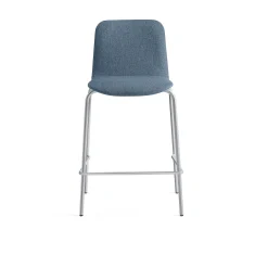 Baarituoli LABELL Istuinkorkeus 650 mm, hopea/sininen