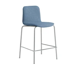 Baarituoli LABELL Istuinkorkeus 650 mm, hopea/sininen