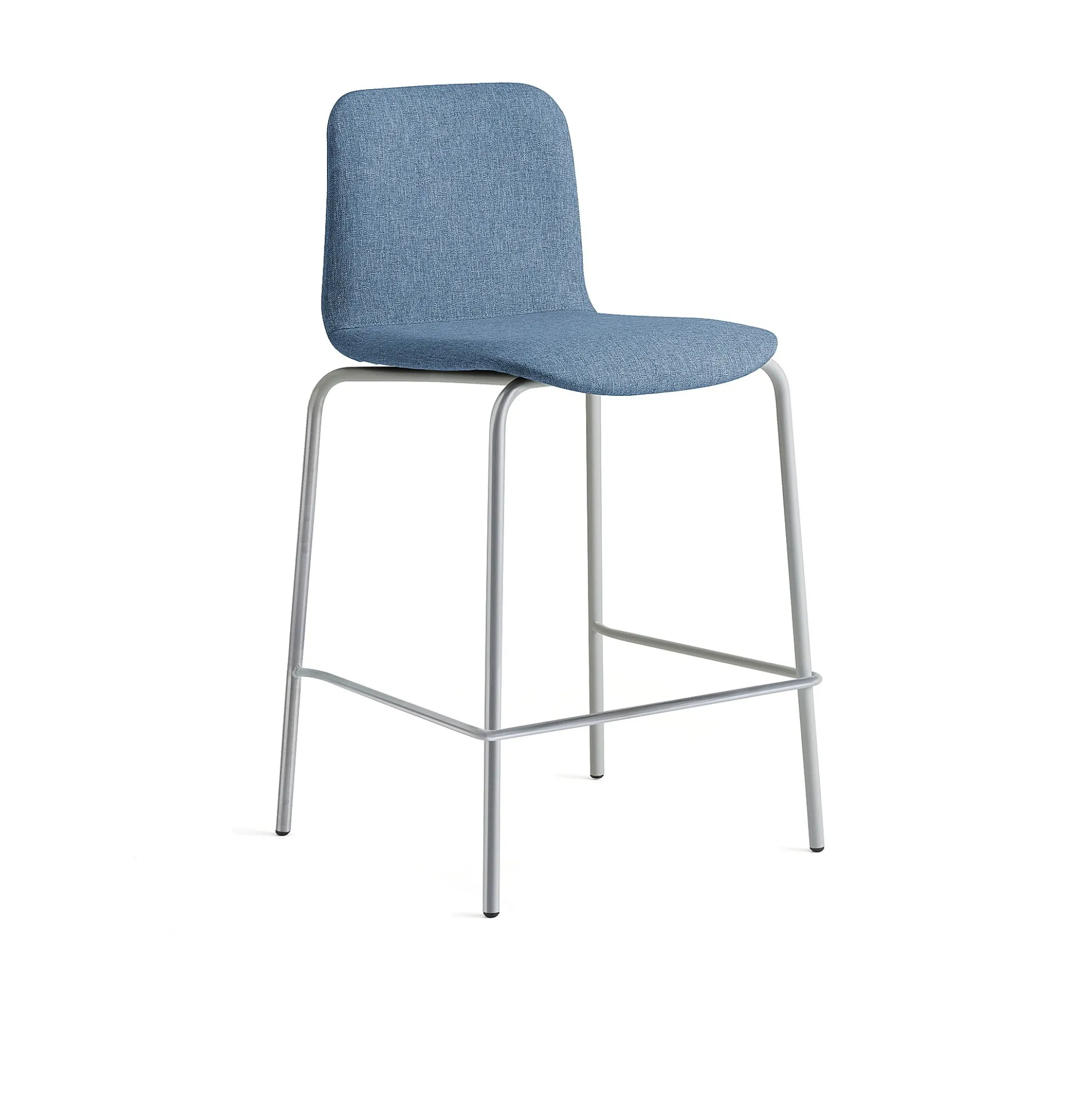 Baarituoli LABELL Istuinkorkeus 650 mm, hopea/sininen