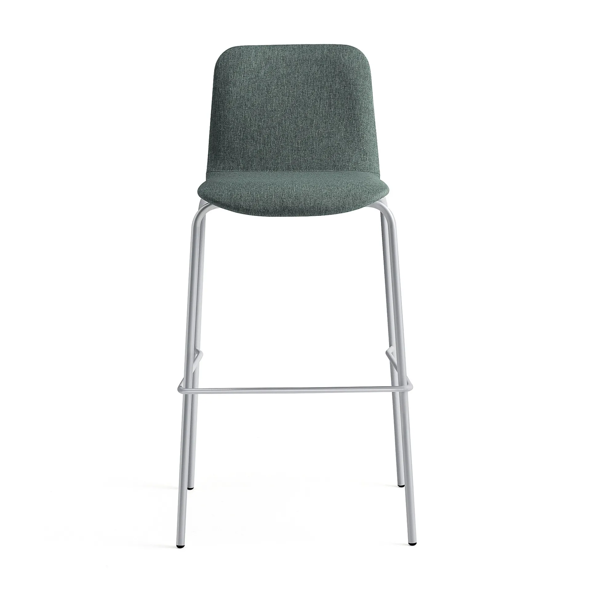 Baarituoli LABELL Istuinkorkeus 765 mm, hopea/tummanvihreä