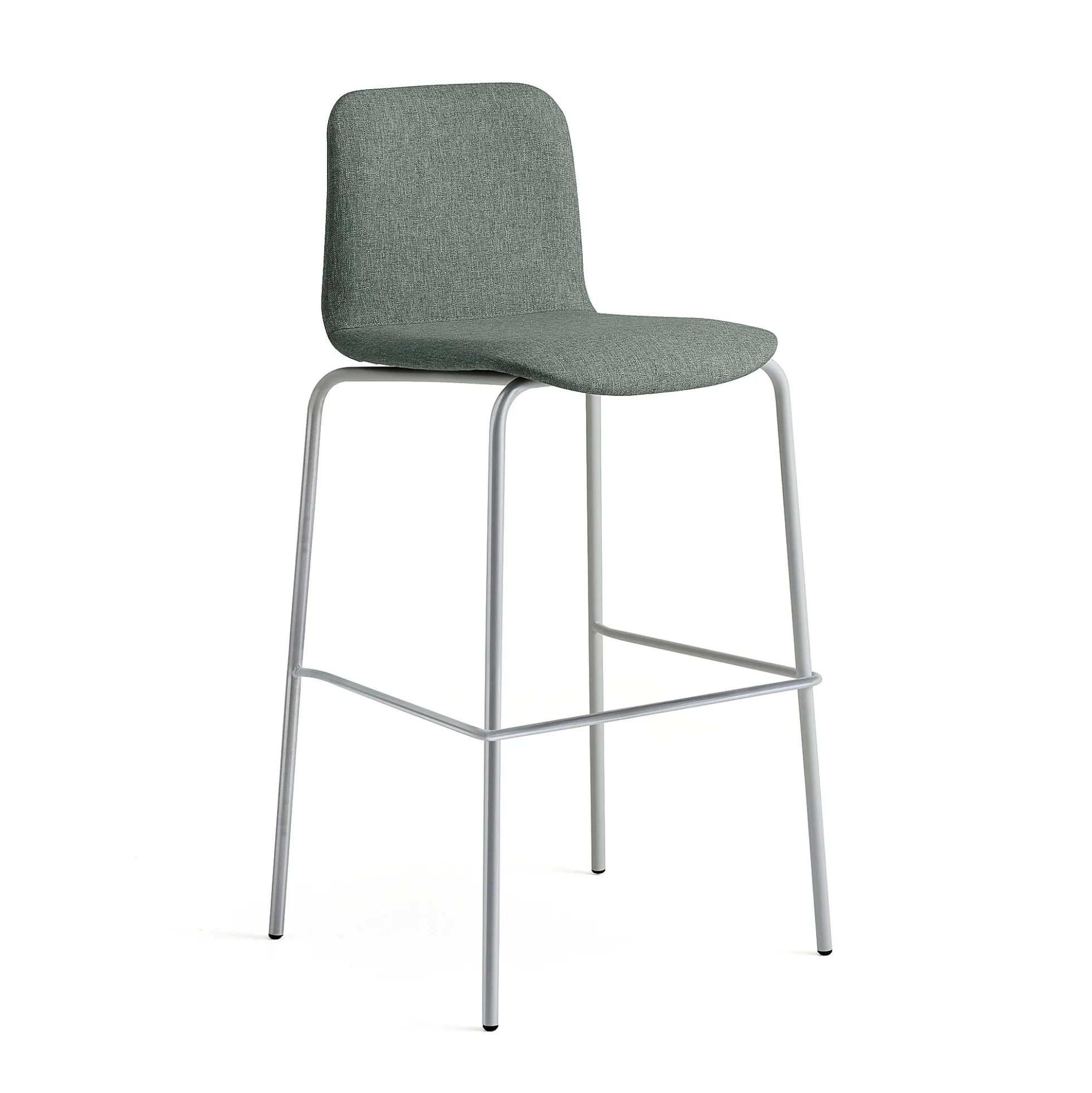Baarituoli LABELL Istuinkorkeus 765 mm, hopea/tummanvihreä