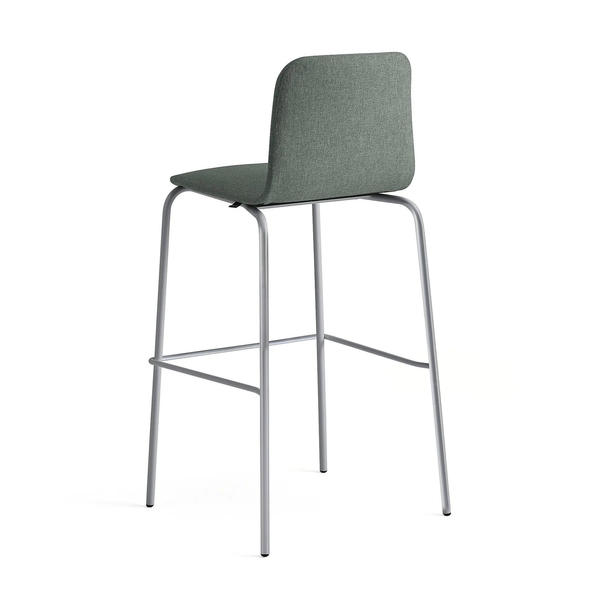 Baarituoli LABELL Istuinkorkeus 765 mm, hopea/tummanvihreä