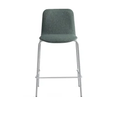 Baarituoli LABELL Istuinkorkeus 650 mm, hopea/tummanvihreä
