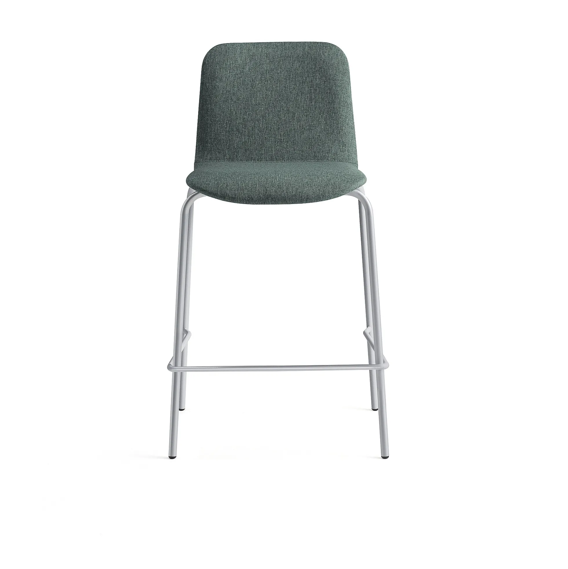 Baarituoli LABELL Istuinkorkeus 650 mm, hopea/tummanvihreä