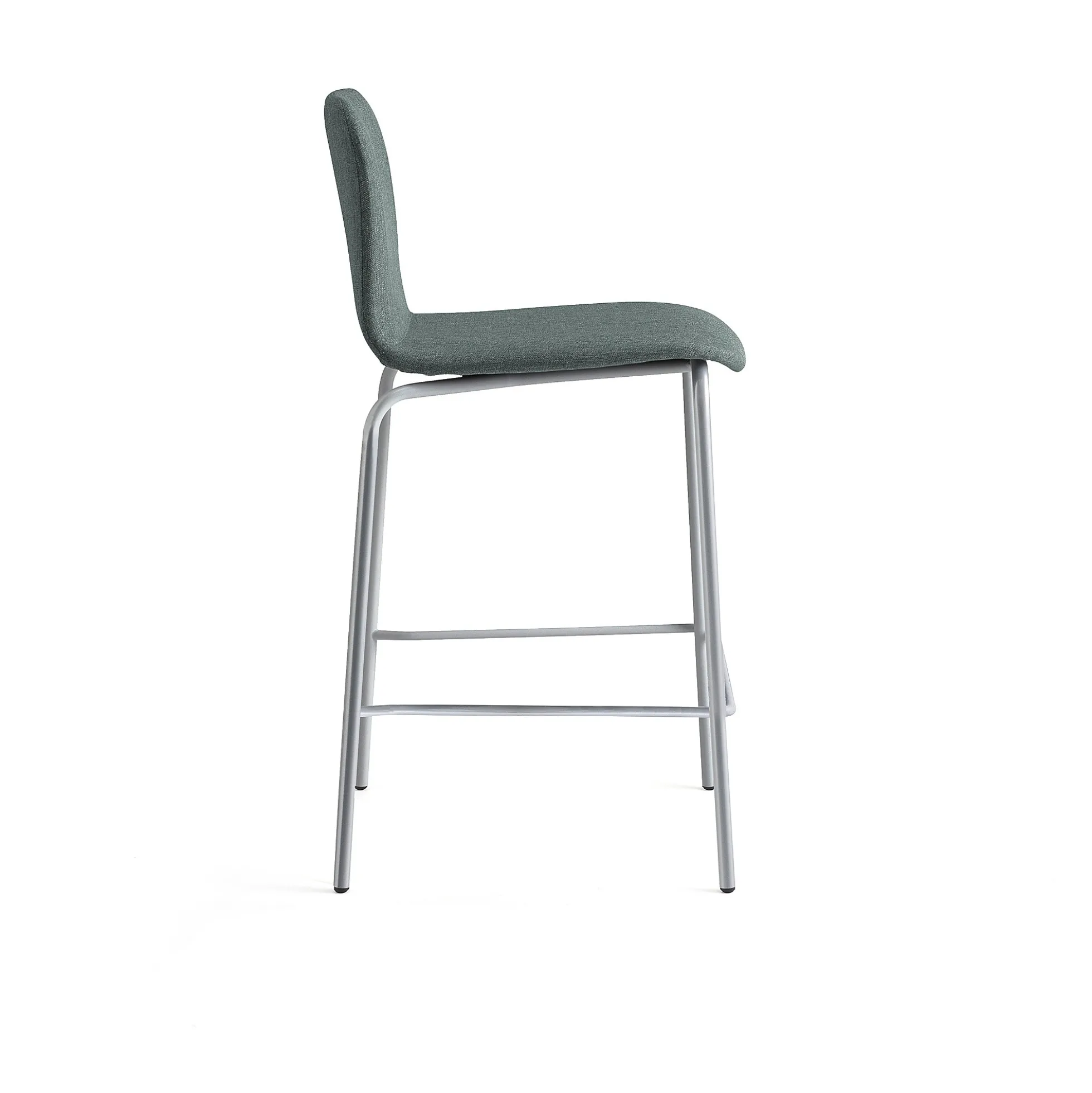 Baarituoli LABELL Istuinkorkeus 650 mm, hopea/tummanvihreä