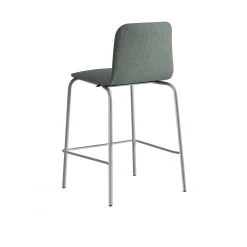 Baarituoli LABELL Istuinkorkeus 650 mm, hopea/tummanvihreä
