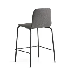 Baarituoli LABELL Istuinkorkeus 650 mm, musta/ruskea
