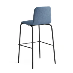 Baarituoli LABELL Istuinkorkeus 765 mm, musta/sininen
