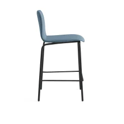 Baarituoli LABELL Istuinkorkeus 650 mm, musta/sininen