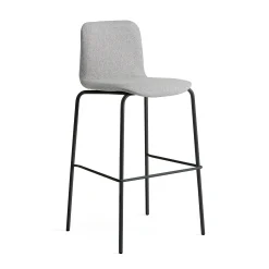 Baarituoli LABELL Istuinkorkeus 765 mm, musta/vaaleanharmaa