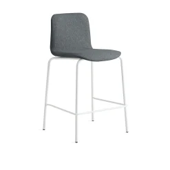 Baarituoli LABELL Istuinkorkeus 650 mm, valkoinen/antrasiitti