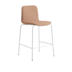 Baarituoli LABELL Istuinkorkeus 650 mm, valkoinen/kupari