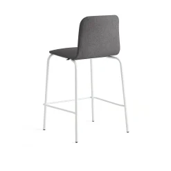 Baarituoli LABELL Istuinkorkeus 650 mm, valkoinen/ruskea