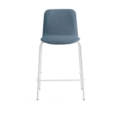 Baarituoli LABELL Istuinkorkeus 650 mm, valkoinen/sininen