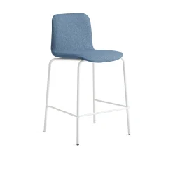 Baarituoli LABELL Istuinkorkeus 650 mm, valkoinen/sininen