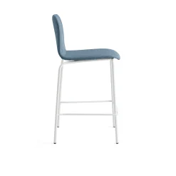 Baarituoli LABELL Istuinkorkeus 650 mm, valkoinen/sininen