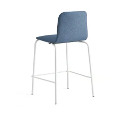 Baarituoli LABELL Istuinkorkeus 650 mm, valkoinen/sininen