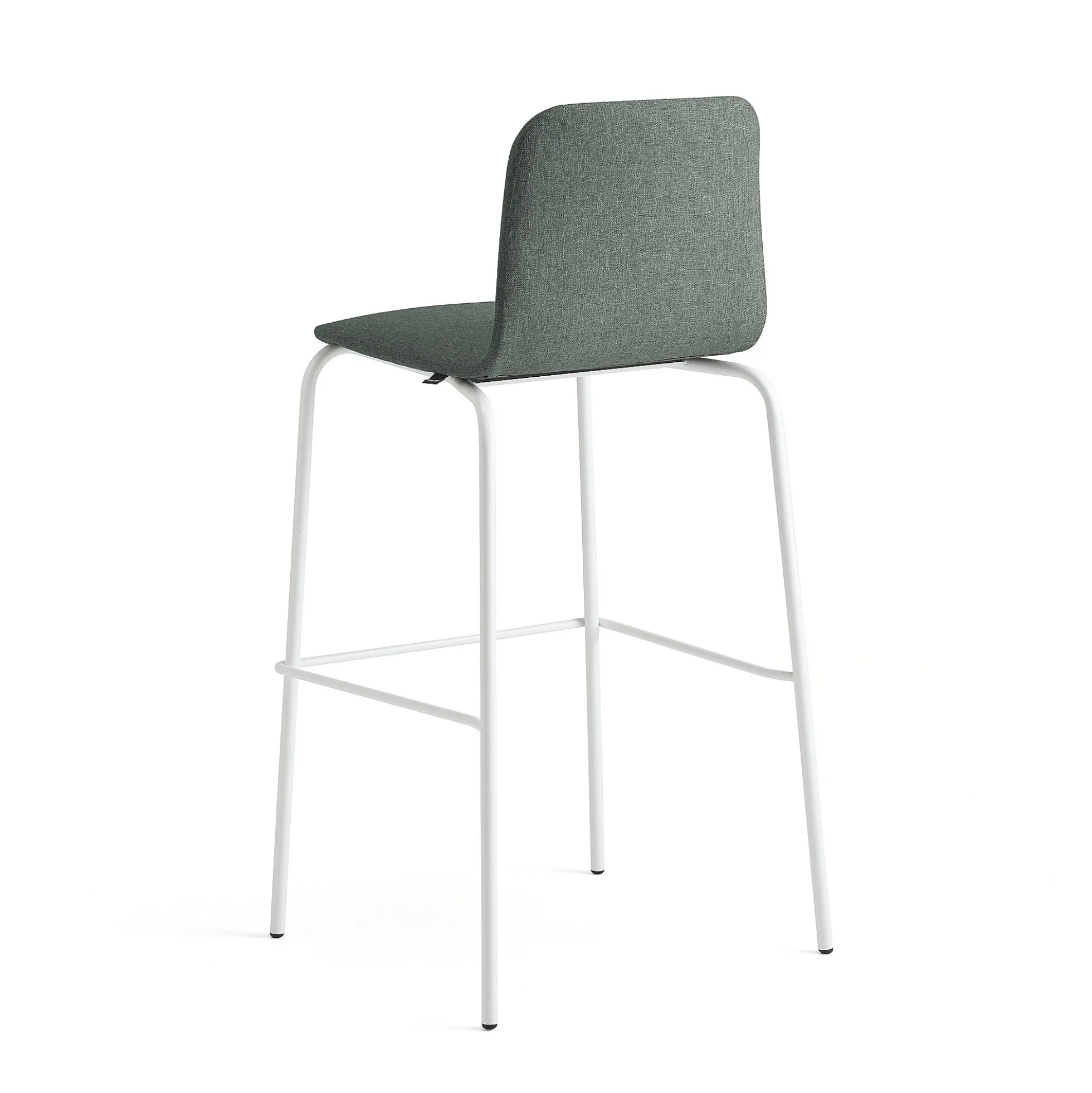 Baarituoli LABELL Istuinkorkeus 765 mm, valkoinen/tummanvihreä
