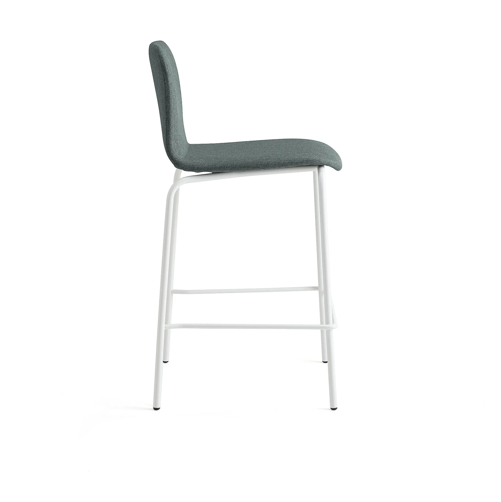 Baarituoli LABELL Istuinkorkeus 650 mm, valkoinen/tummanvihreä