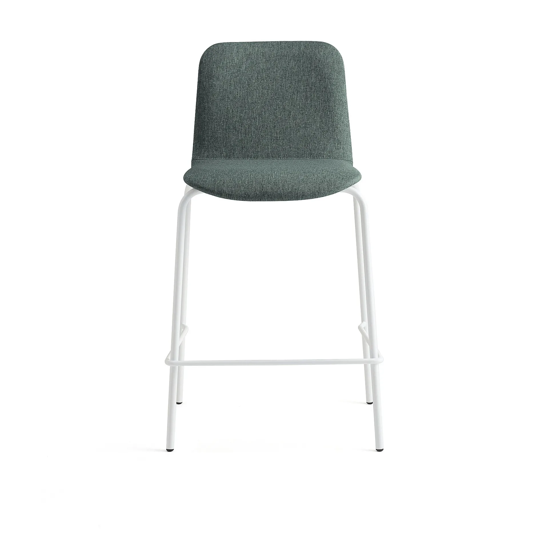 Baarituoli LABELL Istuinkorkeus 650 mm, valkoinen/tummanvihreä