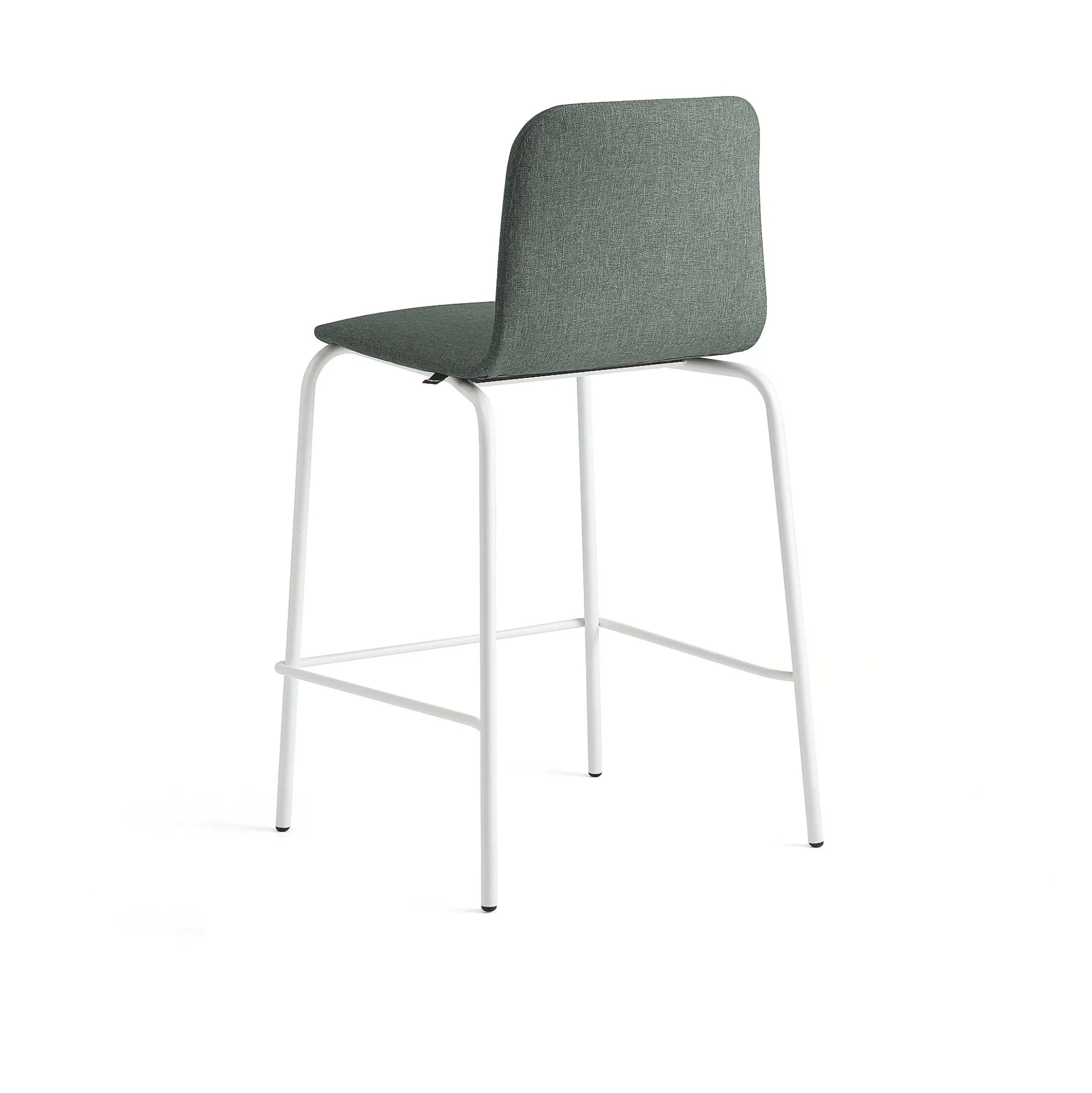 Baarituoli LABELL Istuinkorkeus 650 mm, valkoinen/tummanvihreä