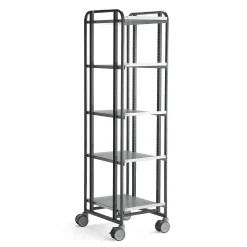 Hyllyvaunu ANGLE 5 hyllytasoa, 477x638x1850 mm